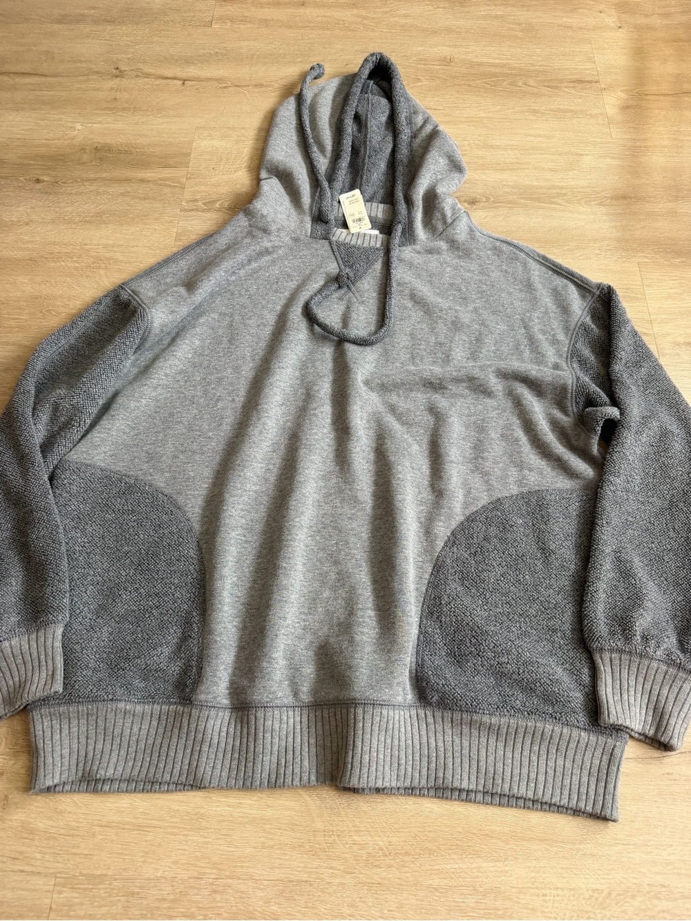 Aerie Tres Chic Chenille Hoodie Soft Comfy Gray Oversized SZ M NWT